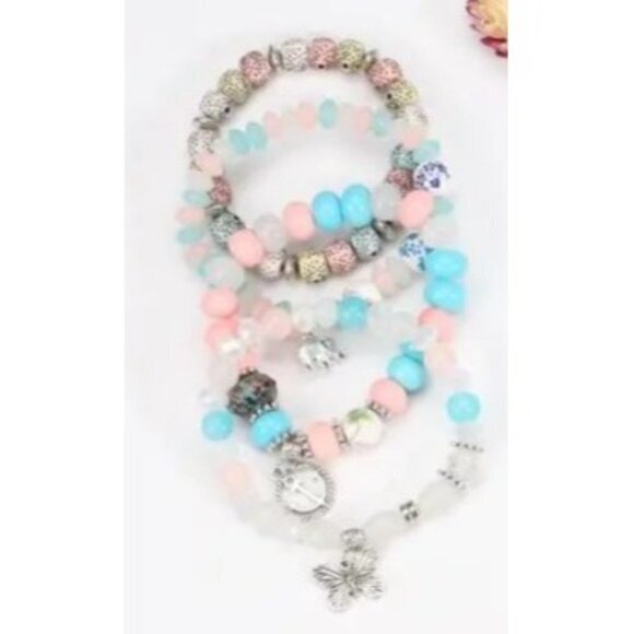 Bohemian Layered Glass Beaded Charm Bracelet (Mixed Color) - Picture 3 of 4